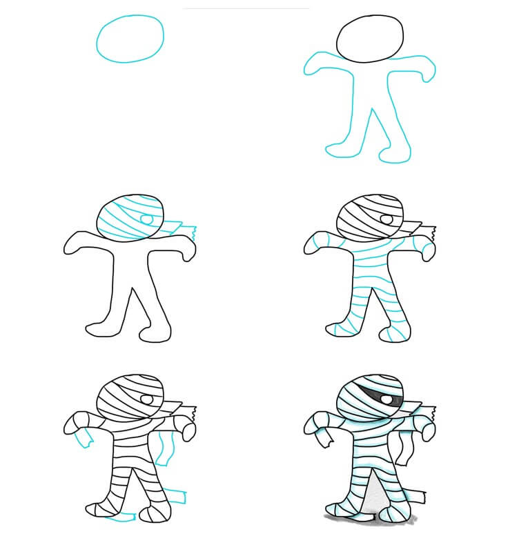 How to draw Munmy idea (11)