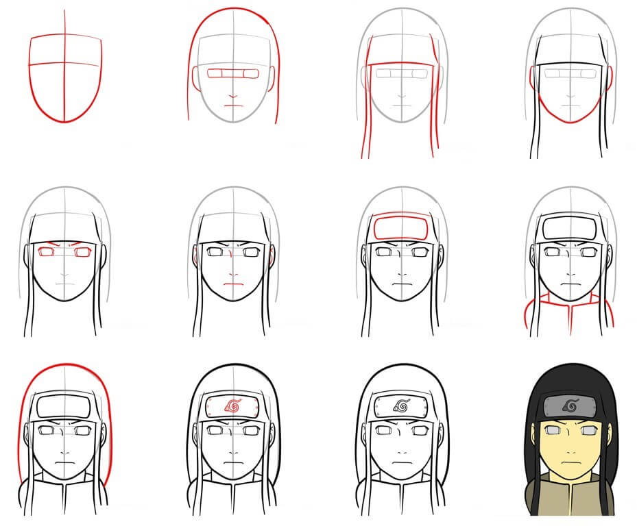 How to draw Neji (1)