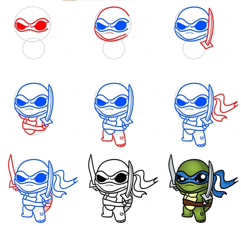 How to draw Ninja turtle (15)