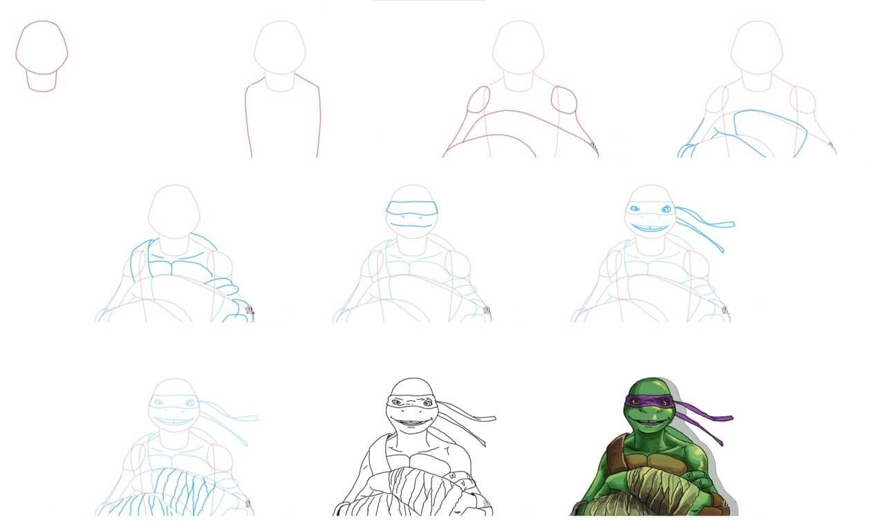 How to draw Ninja turtle (19)