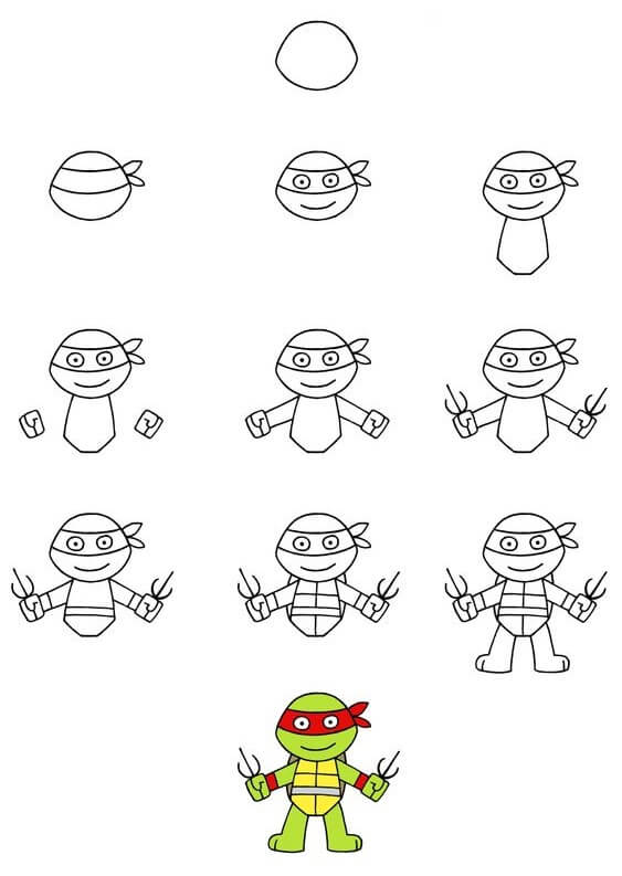 Ninja turtle (4) Drawing Ideas