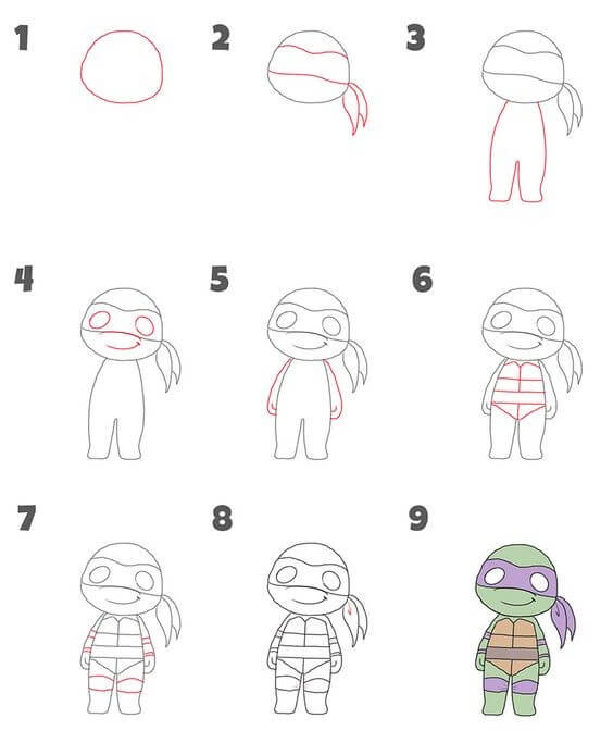 Ninja turtle (6) Drawing Ideas