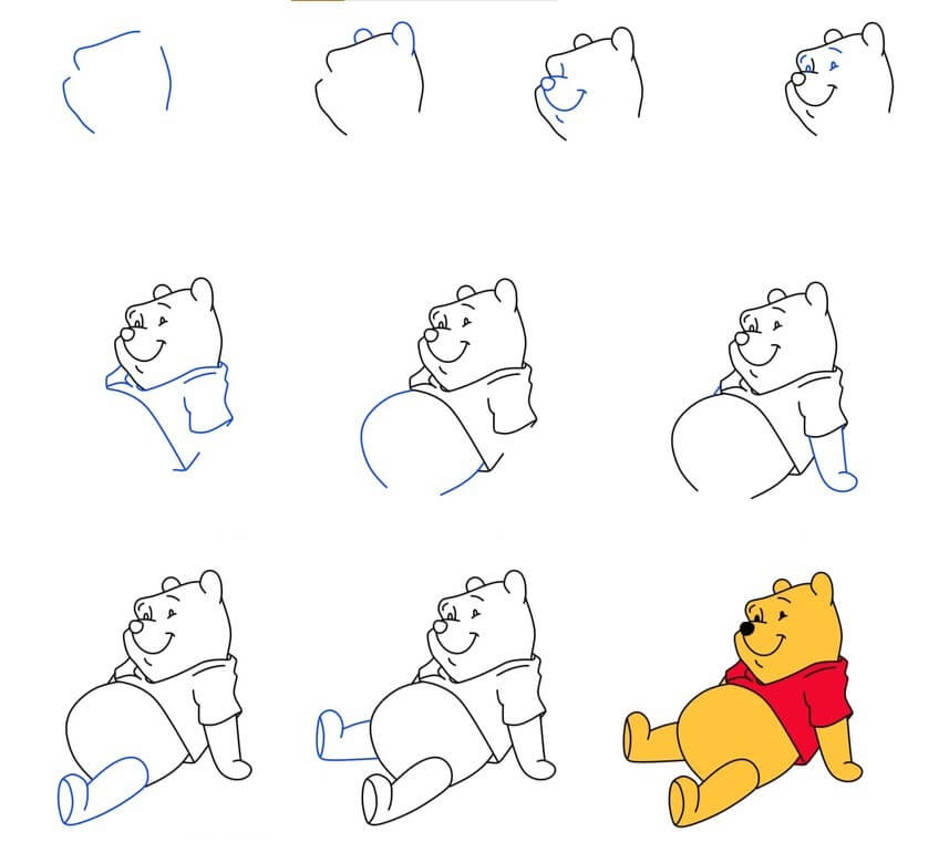 Pooh bear idea (14) Drawing Ideas