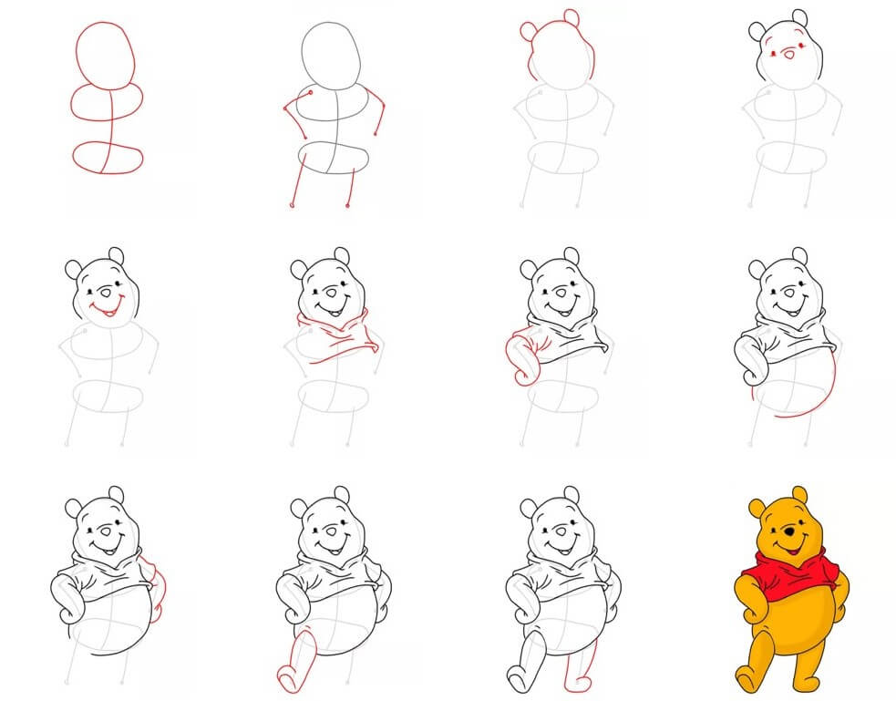 Pooh bear idea (16) Drawing Ideas