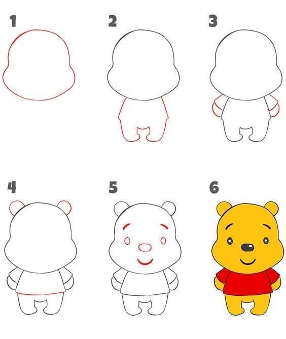 Pooh bear idea (2) Drawing Ideas