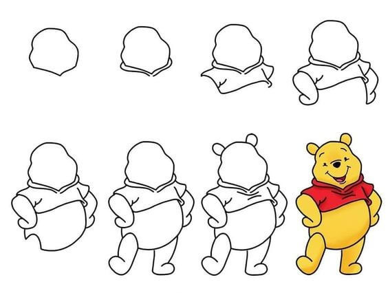 Pooh bear idea (4) Drawing Ideas