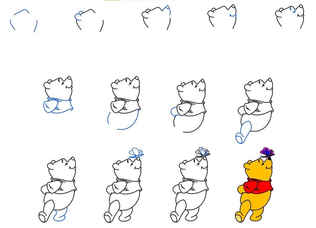 Pooh bear idea (9) Drawing Ideas