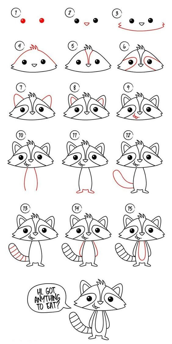 Raccoon idea (11) Drawing Ideas