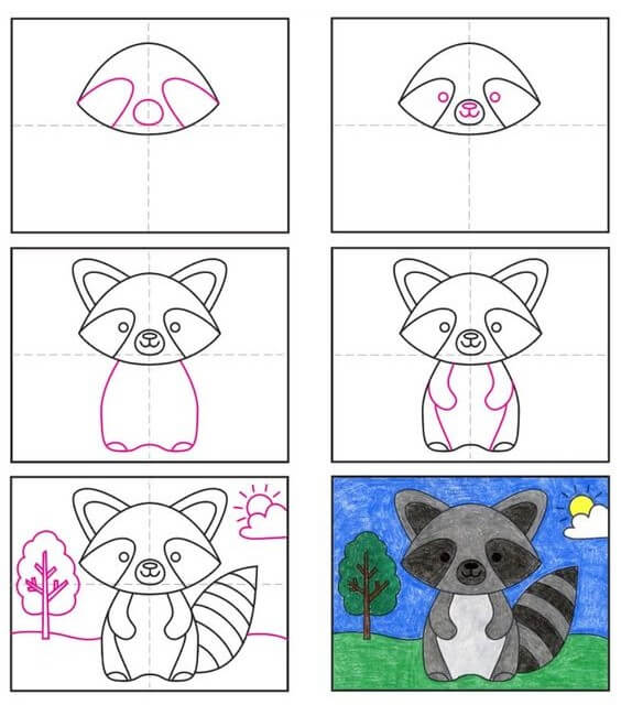 Raccoon idea (13) Drawing Ideas