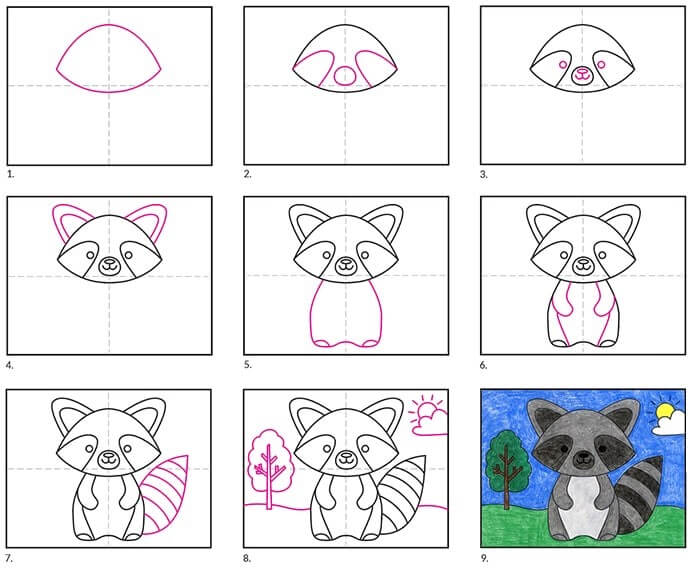 Raccoon idea (24) Drawing Ideas