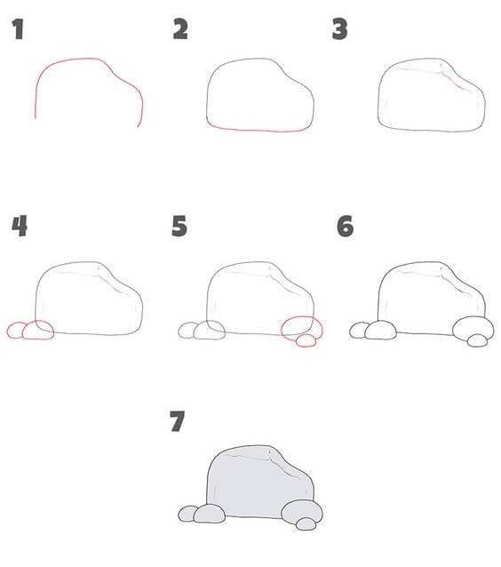 How to draw Rocks idea (6)