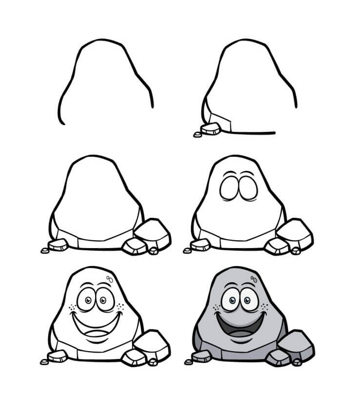 How to draw Rocks idea (9)