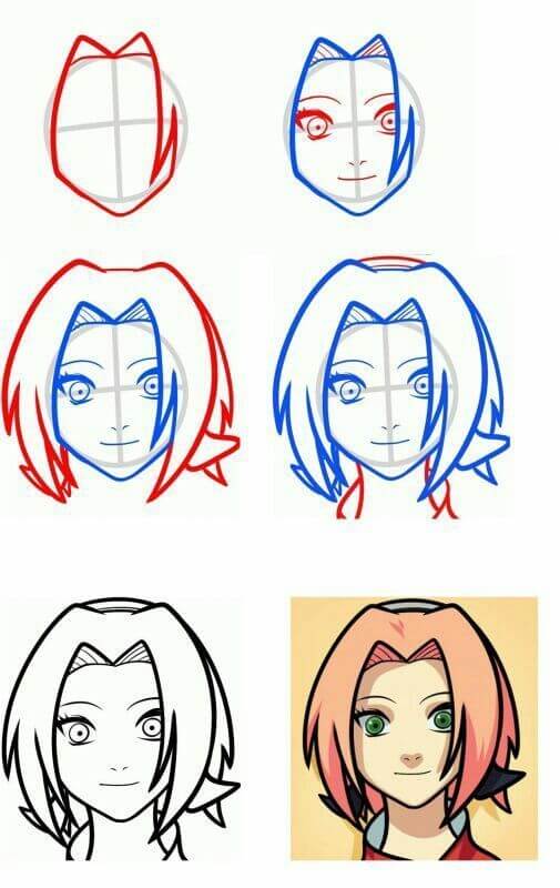 How to draw Sakura (2)