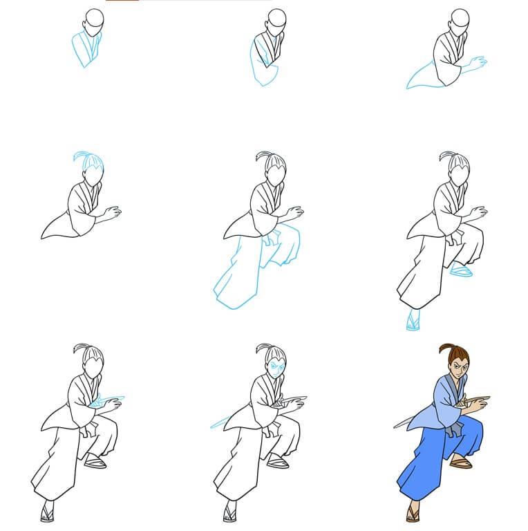 How to draw Samurai idea (11)