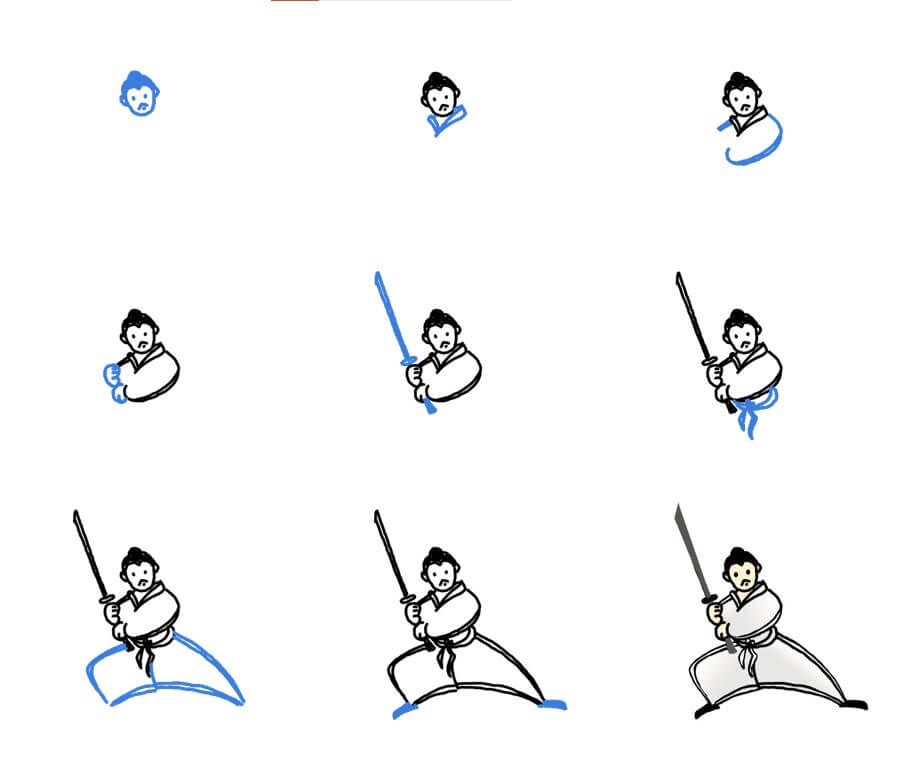 How to draw Samurai idea (12)