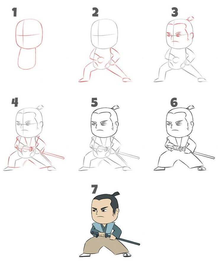 How to draw Samurai idea (3)