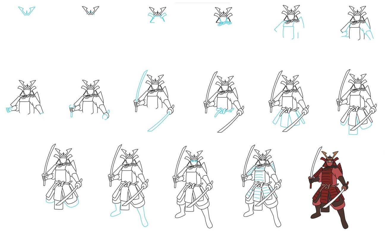 How to draw Samurai idea (5)