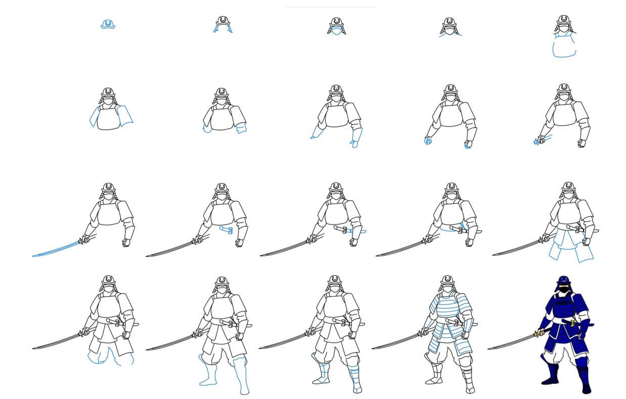 How to draw Samurai idea (6)