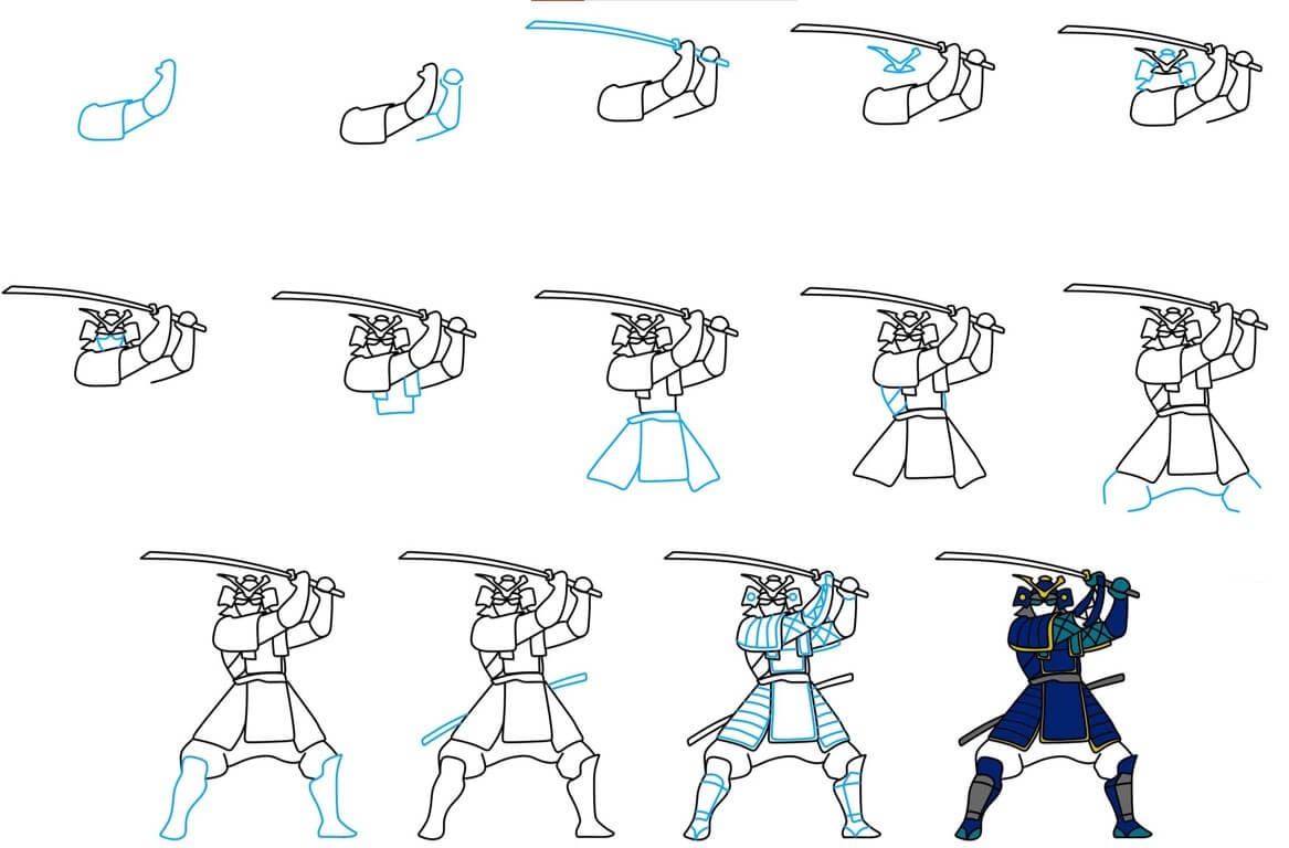 How to draw Samurai idea (8)