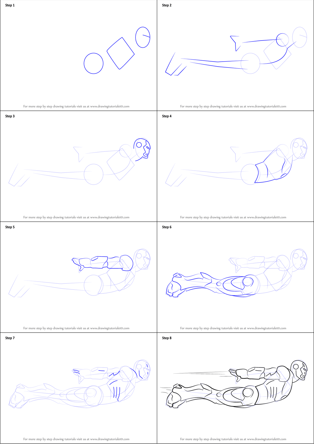 How to draw Simple iron man