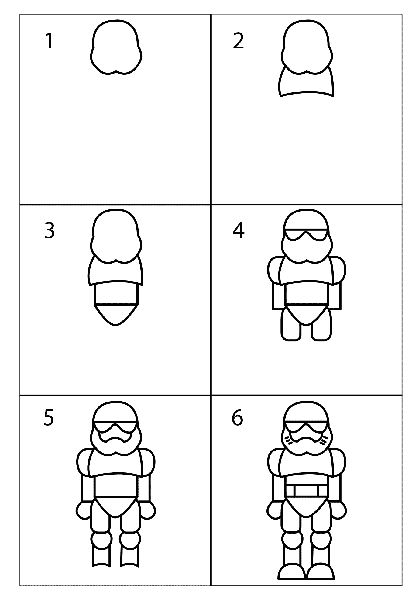 How to draw Simple Stormtrooper (1)