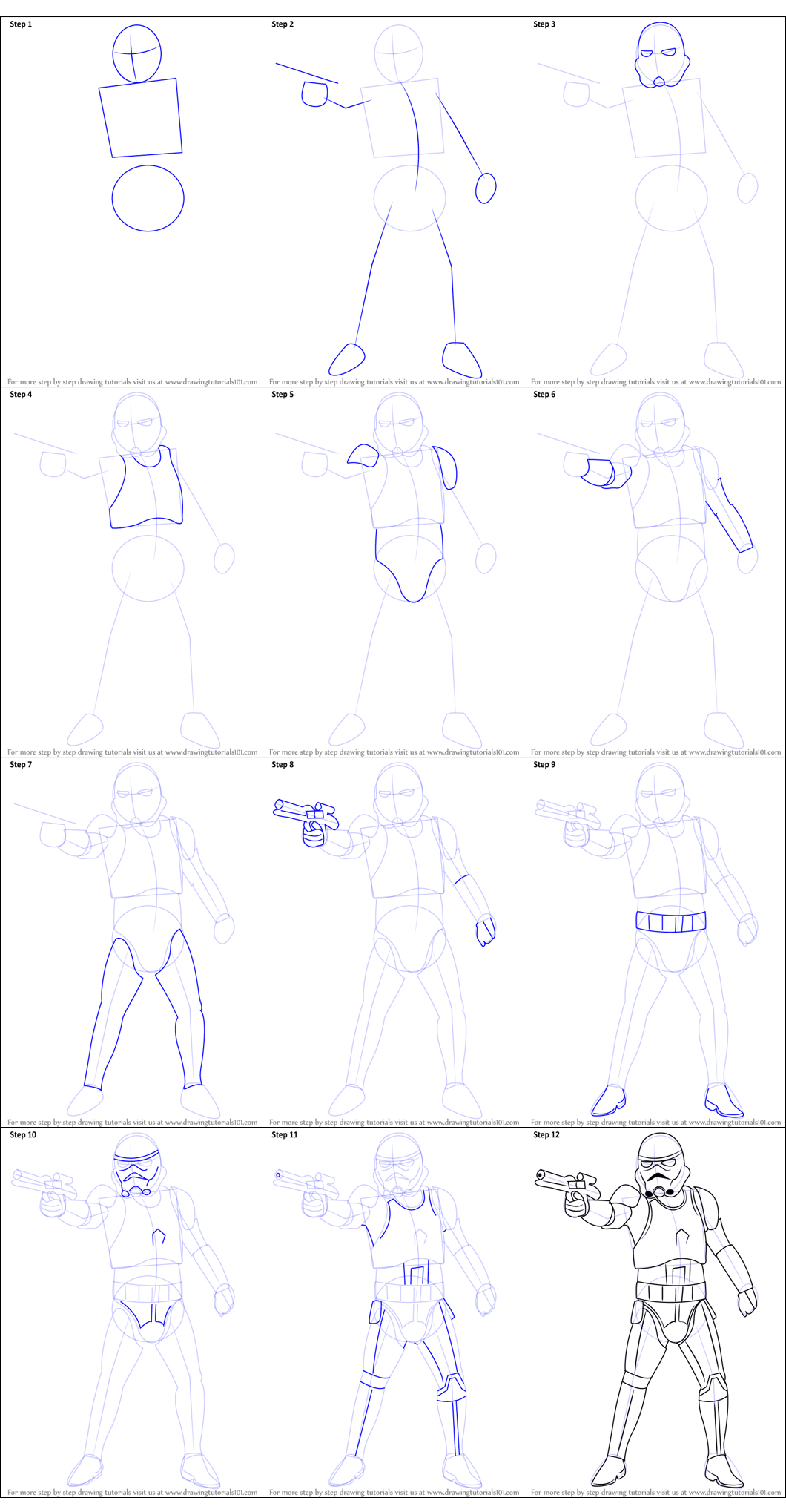 How to draw Simple Stormtrooper (2)