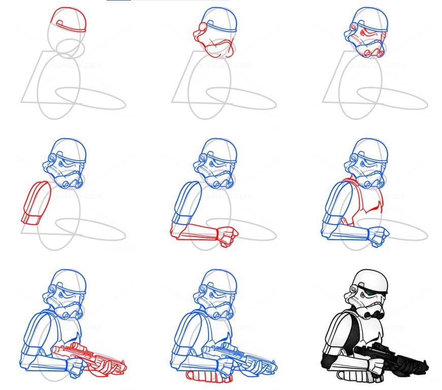 How to draw Stormtrooper idea (13)