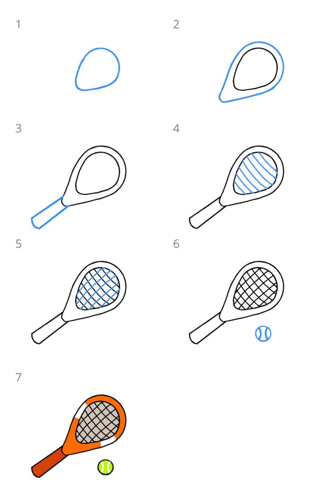 Tennis racket idea (10) Drawing Ideas