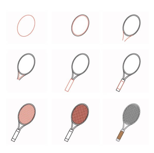 Tennis racket idea (4) Drawing Ideas