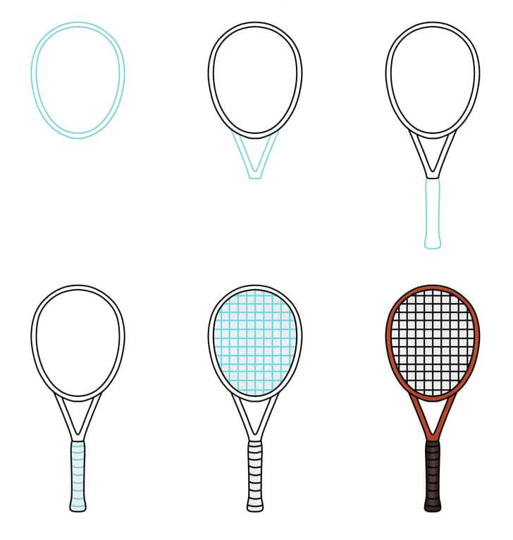 Tennis racket idea (6) Drawing Ideas