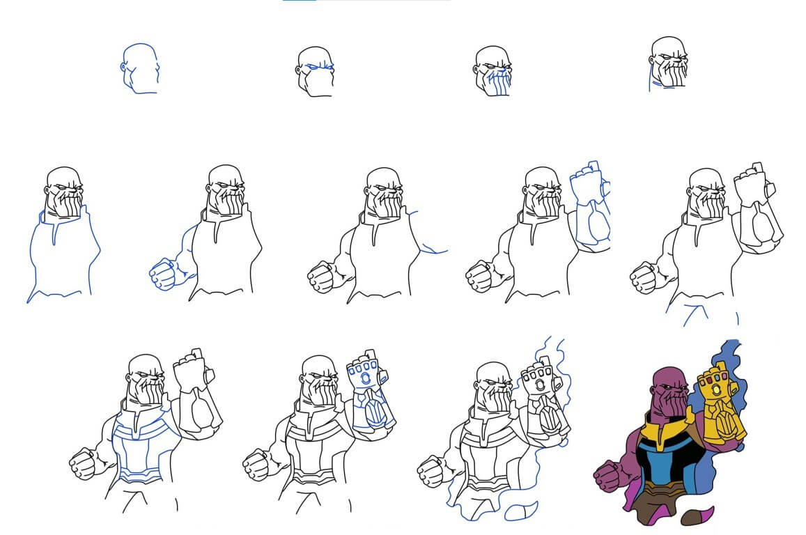 How to draw Thanos idea (3)