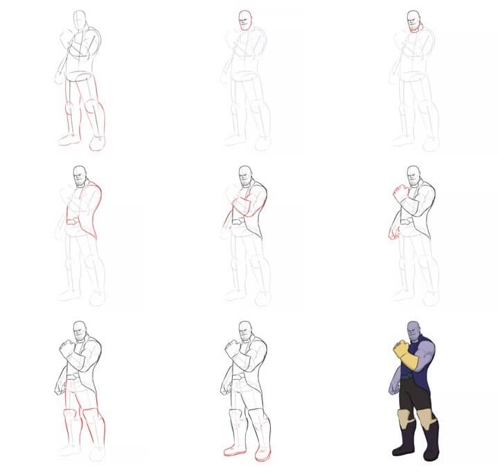 How to draw Thanos idea (4)