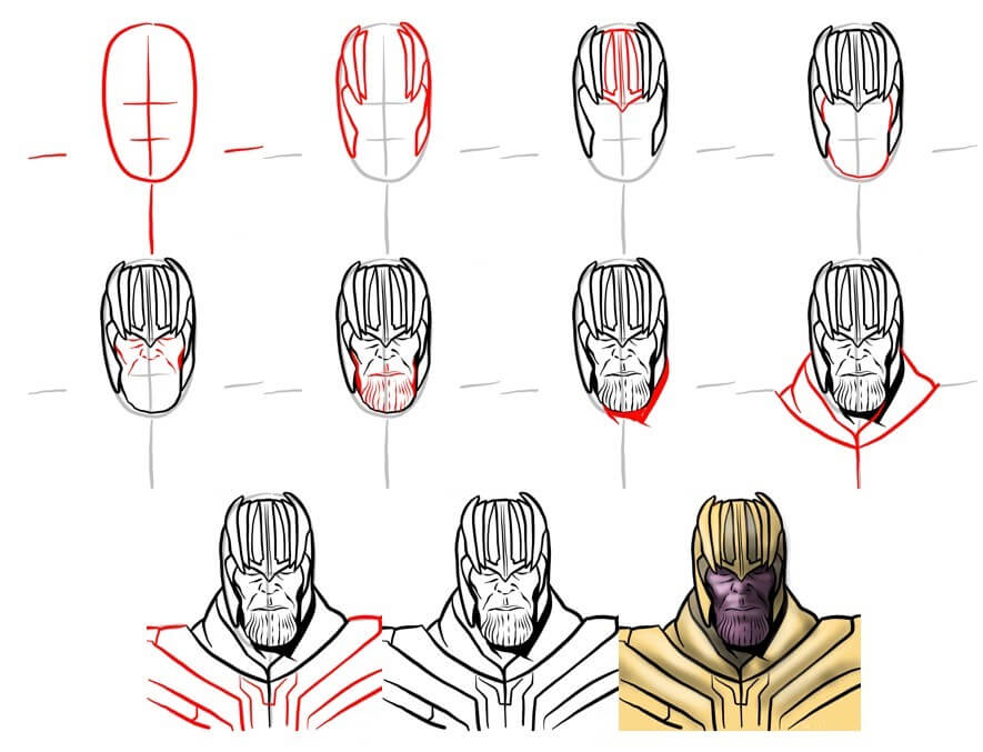 How to draw Thanos idea (5)