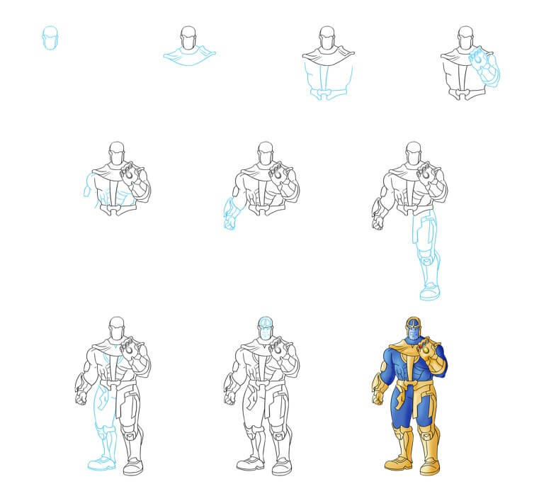 How to draw Thanos idea (7)