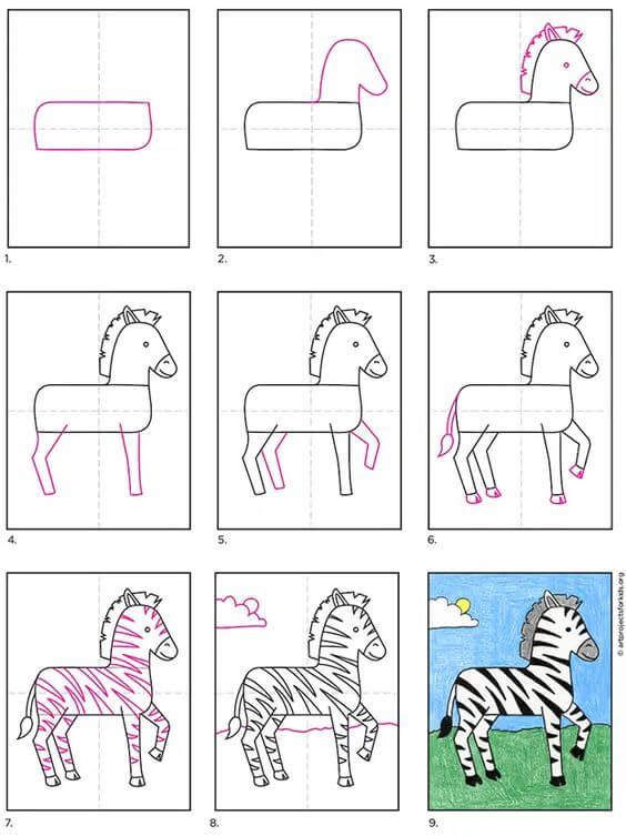 How to draw Zebra idea (18)