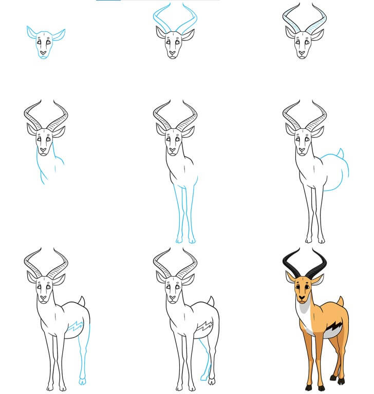 How to draw Antelope idea (5)