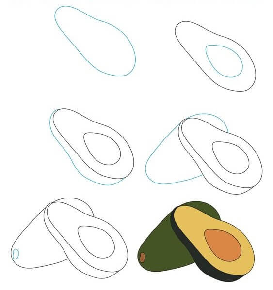 How to draw Avocado idea (1)