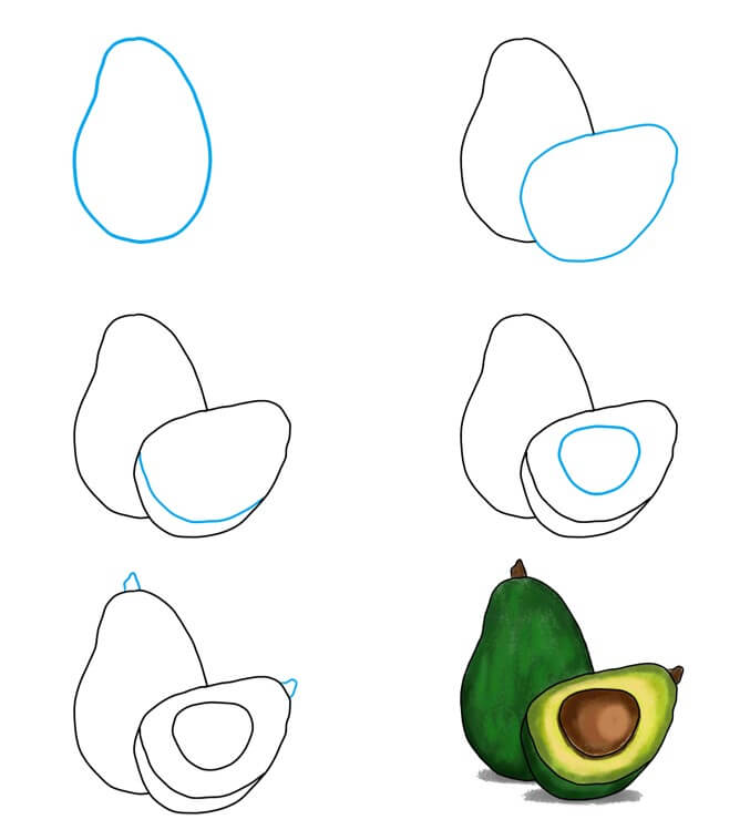 Avocado idea (10) Drawing Ideas