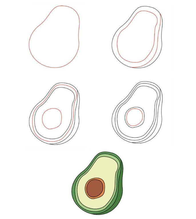 How to draw Avocado idea (11)