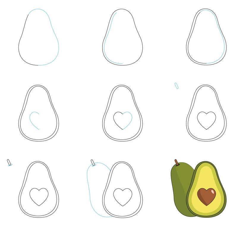 Avocado idea (12) Drawing Ideas