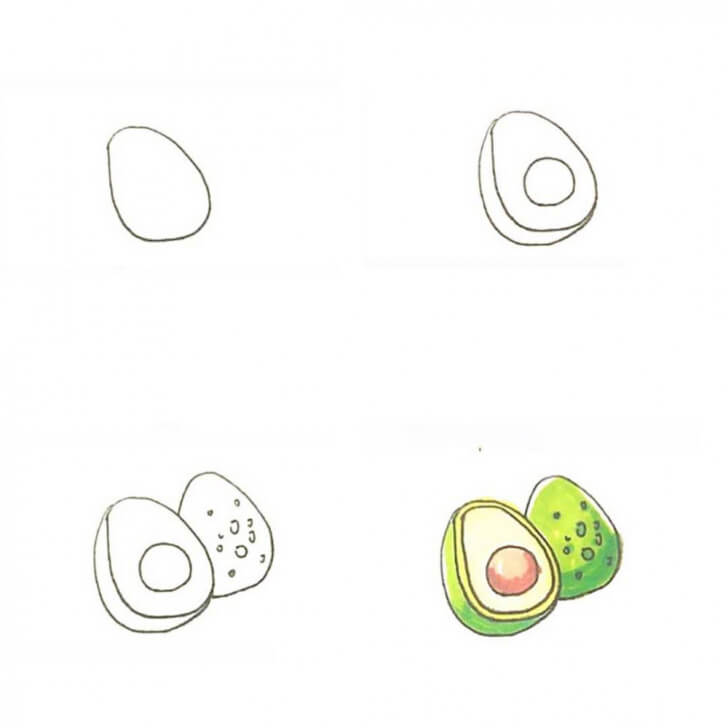 How to draw Avocado idea (13)