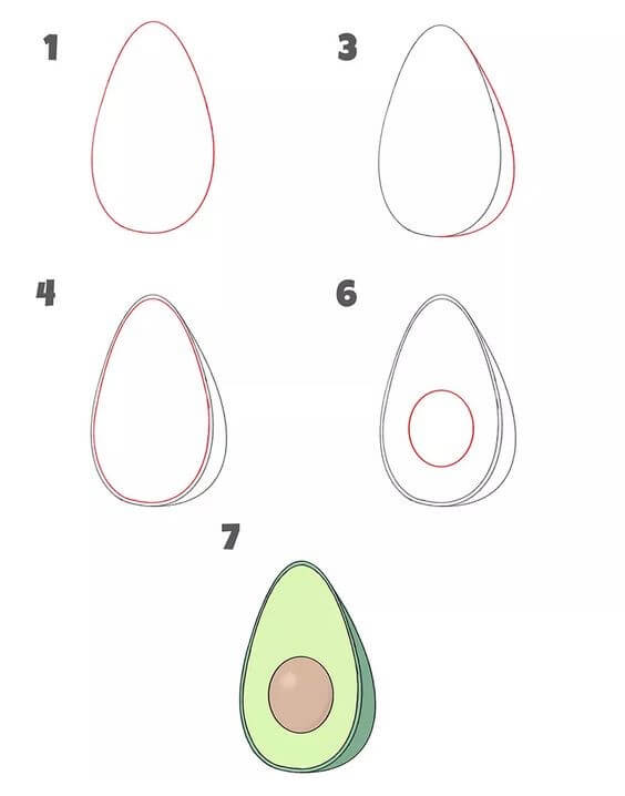 How to draw Avocado idea (14)