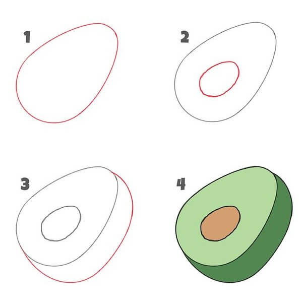 Avocado idea (15) Drawing Ideas