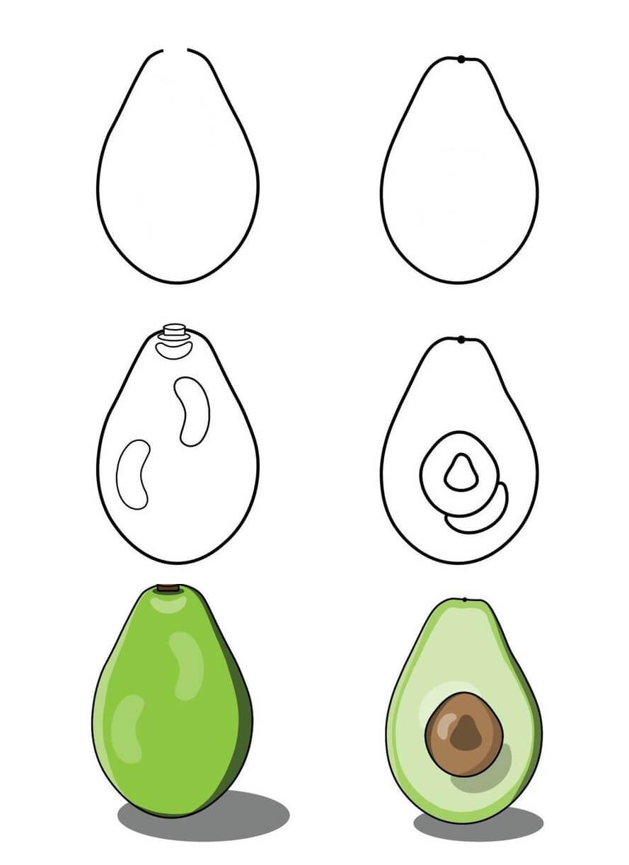 Avocado idea (16) Drawing Ideas