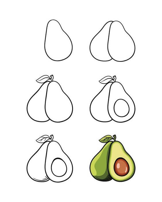 How to draw Avocado idea (19)