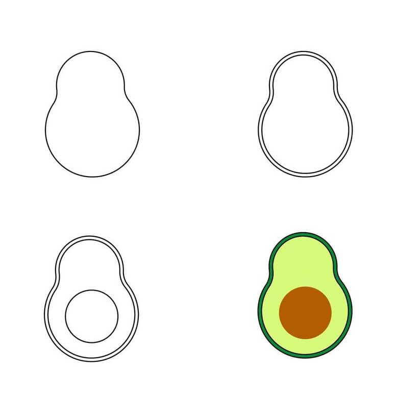 How to draw Avocado idea (2)