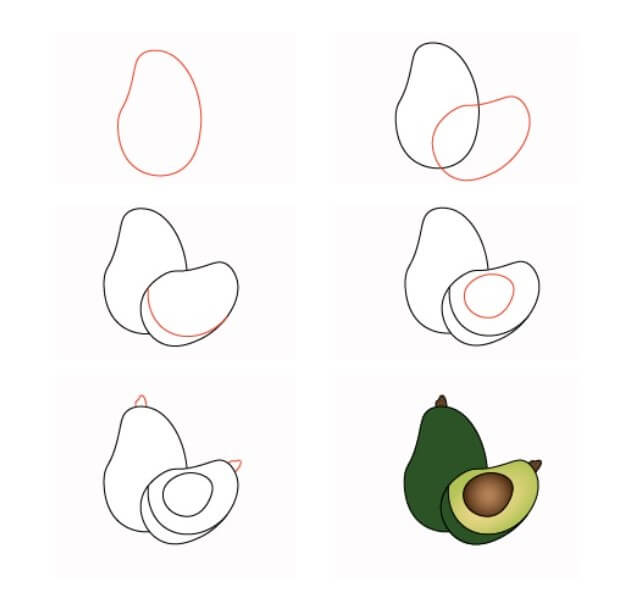 How to draw Avocado idea (6)