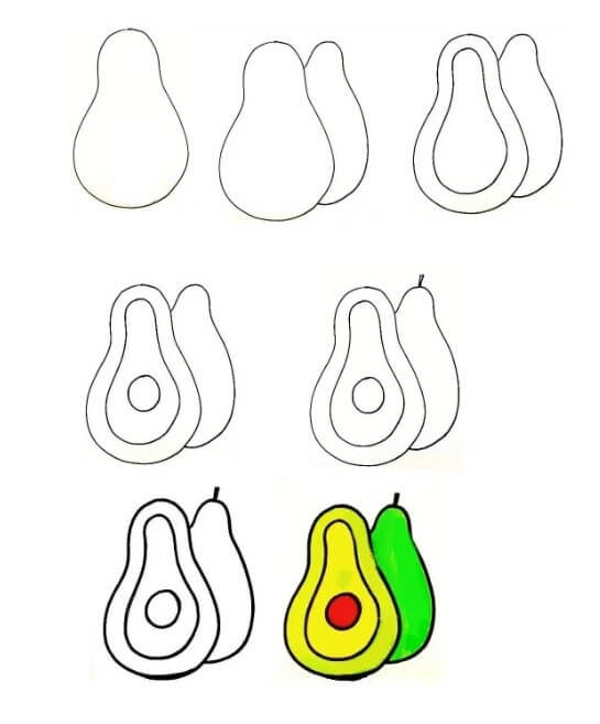 How to draw Avocado idea (8)