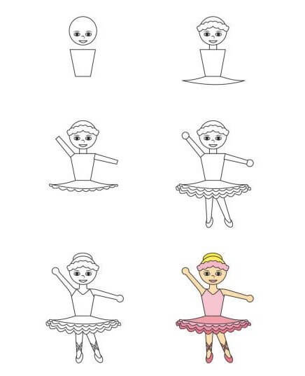 How to draw Ballerina idea (1)