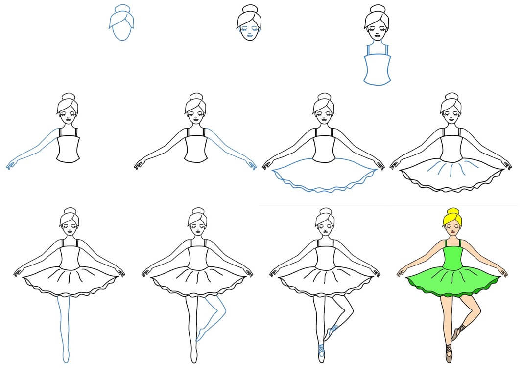 How to draw Ballerina idea (10)